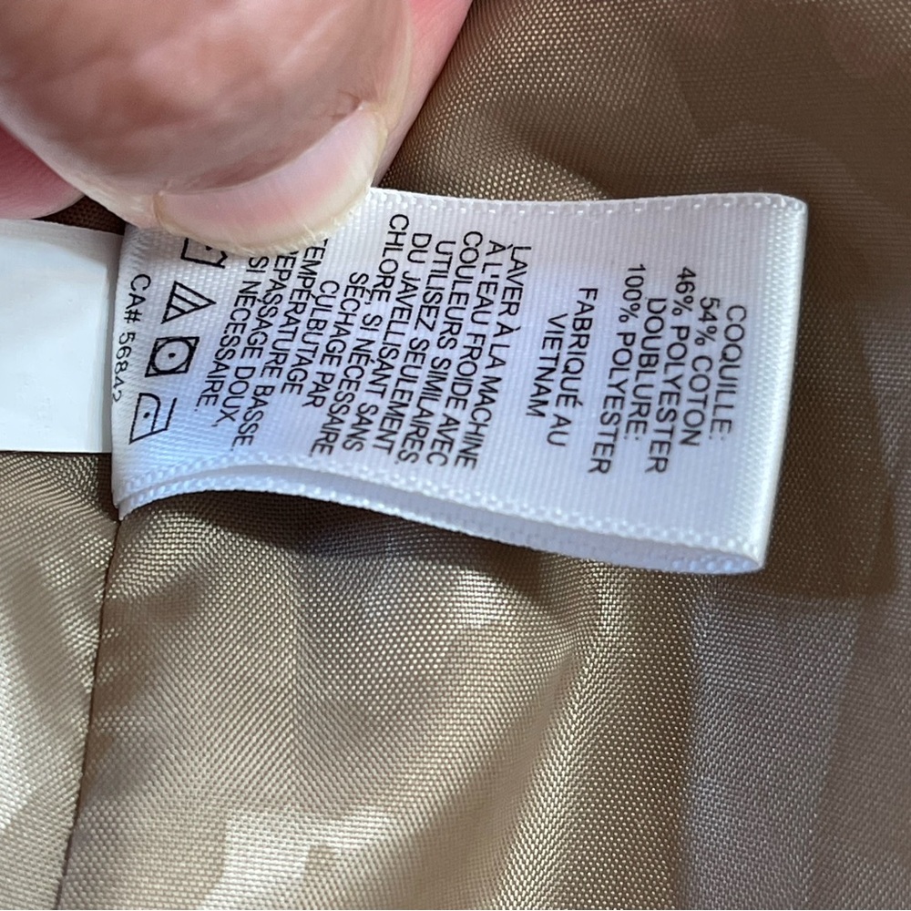 Express Tan Trench Coat with Notched Lapels - Picture 10 of 15